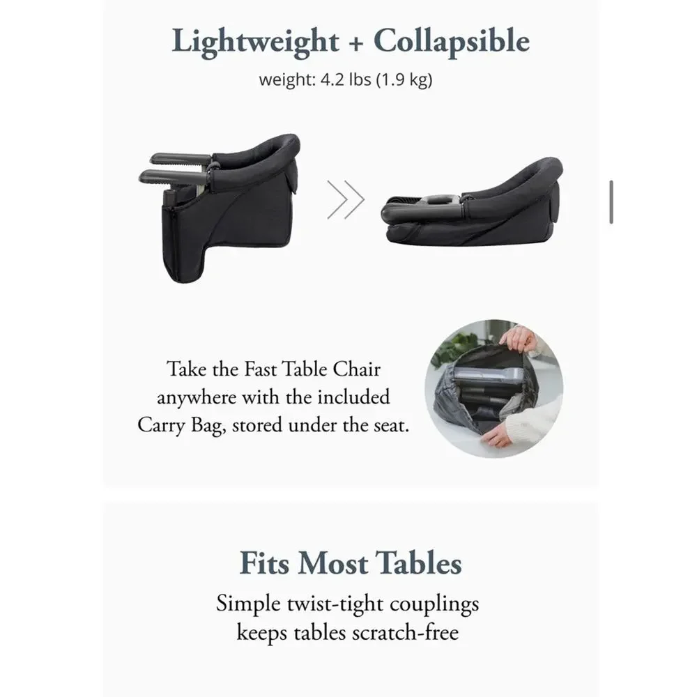 Inglesina Fast Table Chair And Tray 1-3 Years - Black